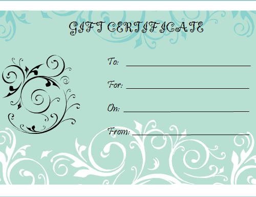 gift certificate