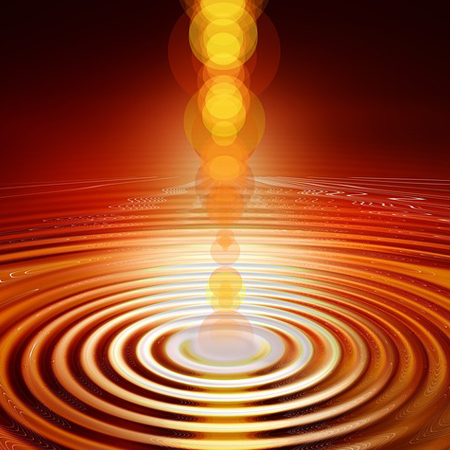 computer-generated photo of light and water ripples
